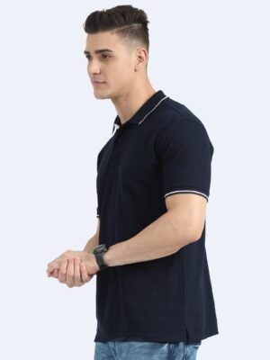 ORGANIC Premium Polo T-Shirt for Men ? 100% Cotton | 270 GSM | Biowash Softness | Velvet Tape Accents