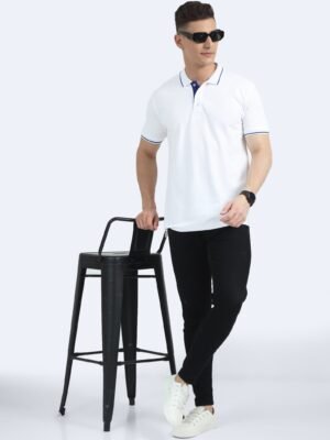 ORGANIC Premium Polo T-Shirt for Men ? 100% Cotton | 270 GSM | Biowash Softness | Velvet Tape Accents
