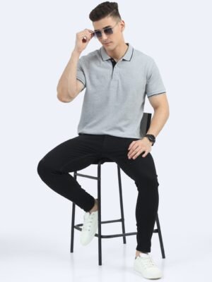 ORGANIC Premium Polo T-Shirt for Men ? 100% Cotton | 270 GSM | Biowash Softness | Velvet Tape Accents