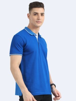ORGANIC Premium Polo T-Shirt for Men ? 100% Cotton | 270 GSM | Biowash Softness | Velvet Tape Accents