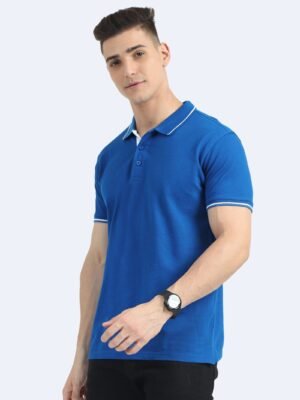 ORGANIC Premium Polo T-Shirt for Men ? 100% Cotton | 270 GSM | Biowash Softness | Velvet Tape Accents