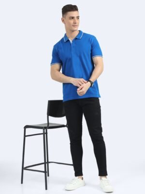 ORGANIC Premium Polo T-Shirt for Men ? 100% Cotton | 270 GSM | Biowash Softness | Velvet Tape Accents