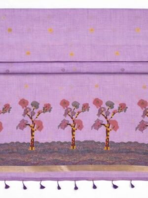 Fancy Linen Cotton Sarees ? Soft Weave Collection - Lavender Mist