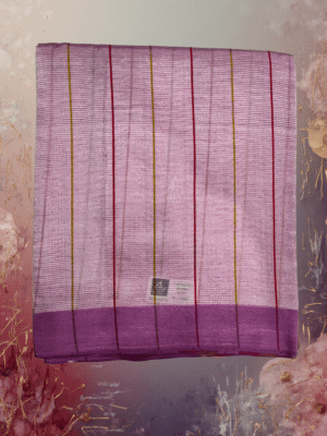 Luminous Light Purple with Maroon & Gold Vertical Stripes