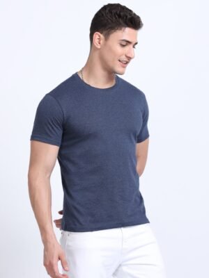 ECOBLEND Men?s Round Neck T-Shirt ? Premium Polycotton | 180 GSM | Sustainable & Biowash Finish