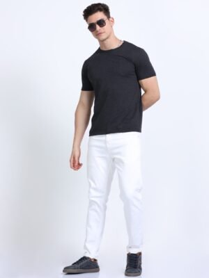 ECOBLEND Men?s Round Neck T-Shirt ? Premium Polycotton | 180 GSM | Sustainable & Biowash Finish