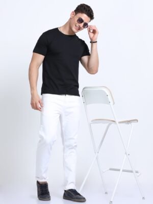ECOBLEND Men?s Round Neck T-Shirt ? Premium Polycotton | 180 GSM | Sustainable & Biowash Finish