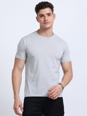 ECOBLEND Men?s Round Neck T-Shirt ? Premium Polycotton | 180 GSM | Sustainable & Biowash Finish