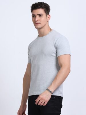 ECOBLEND Men?s Round Neck T-Shirt ? Premium Polycotton | 180 GSM | Sustainable & Biowash Finish