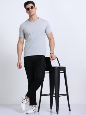 ECOBLEND Men?s Round Neck T-Shirt ? Premium Polycotton | 180 GSM | Sustainable & Biowash Finish