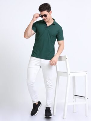 AEROPIQ Premium Polo T-Shirt for Men ? 100% Nano Poly | Cotton-Feel | 210 GSM | High-Performance Fabric