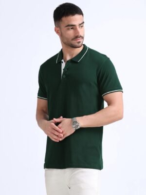 ORGANIC Premium Polo T-Shirt for Men ? 100% Cotton | 270 GSM | Biowash Softness | Velvet Tape Accents