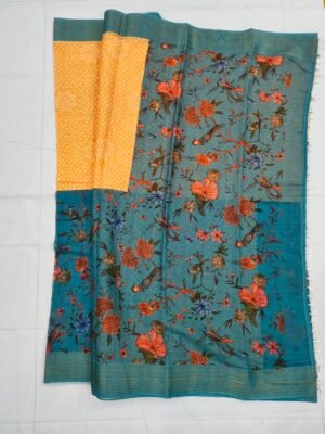 Cotton Magic Mudra Collection Saree - Forest Green