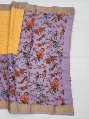 Cotton Magic Mudra Collection Saree - Lavender