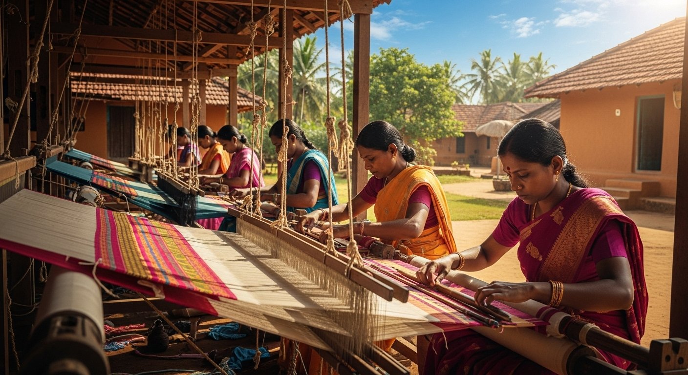 Handloom Weaving Process