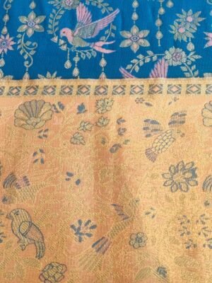 Darmavaram semi silk sarees - sky blue