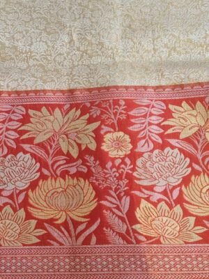 Darmavaram semi  silk sarees - White