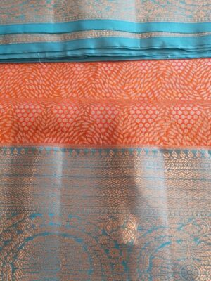 Dharmavaram semi silk saree - ORANGE