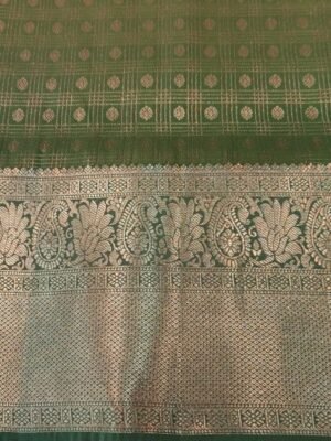 Dharmavaram semi silk sarees - GREEN
