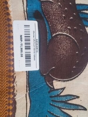 KALAMKAARI SAREES - PEACOCK BLUE