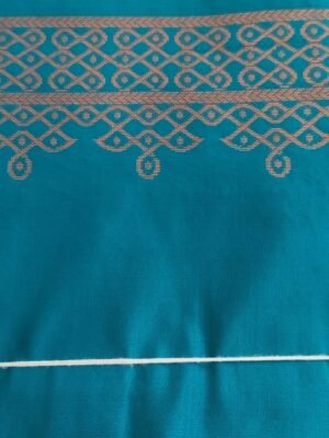SEMI SILK DRESS MATERIAL - GREEN