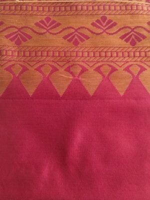 SEMI SILK DRESS MATERIAL - MAROON.