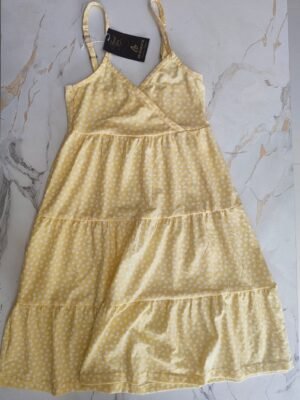 Tie Rope Neck Frock - Yellow - XXS