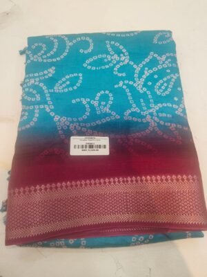 Mangalagiri Digital Print Sarees - Sky Blue