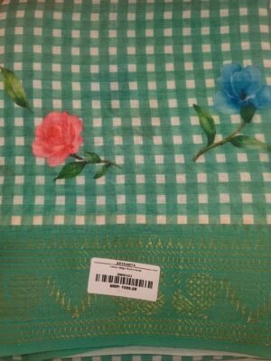 Cotton Magic Mudra Saree - GREEN