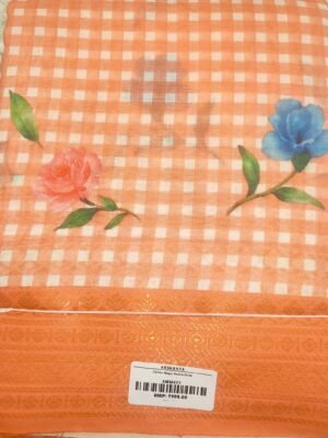 Cotton Magic Mudra Saree - ORANGE