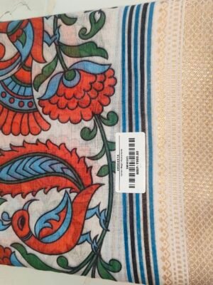 Cotton Magic Mudra Saree - CREAM