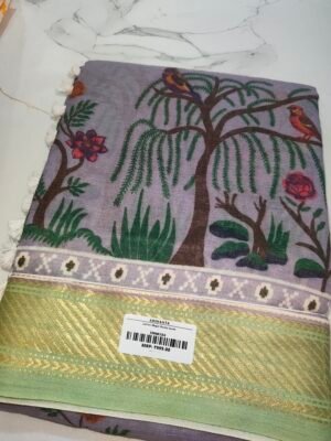 Cotton Magic Mudra Saree - Green
