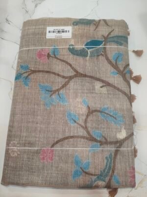 Linen Fancy Saree - Cream