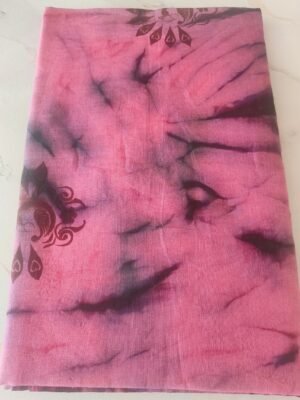 Pure Cotton Saree (Dye) without Blouse - Lavender