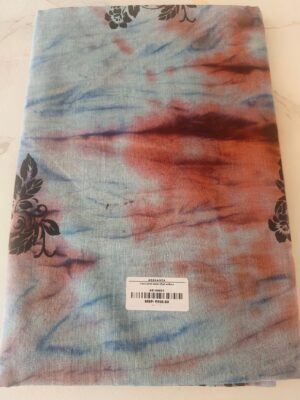 Pure Cotton Saree (Dye) without Blouse - Blue