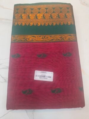 Gadwal Cotton Saree - Maroon