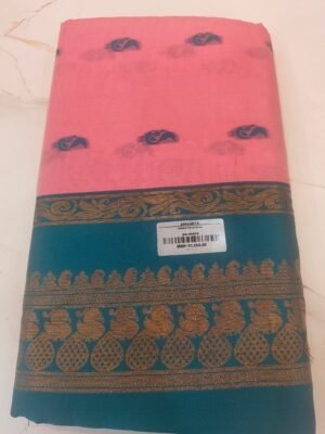 Gadwal Cotton Saree - Pink