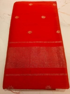Maheswari Cotton Saree - Red