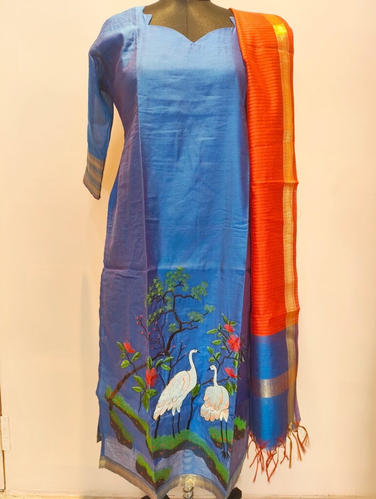 Mangalagiri 3PC Suit Blue